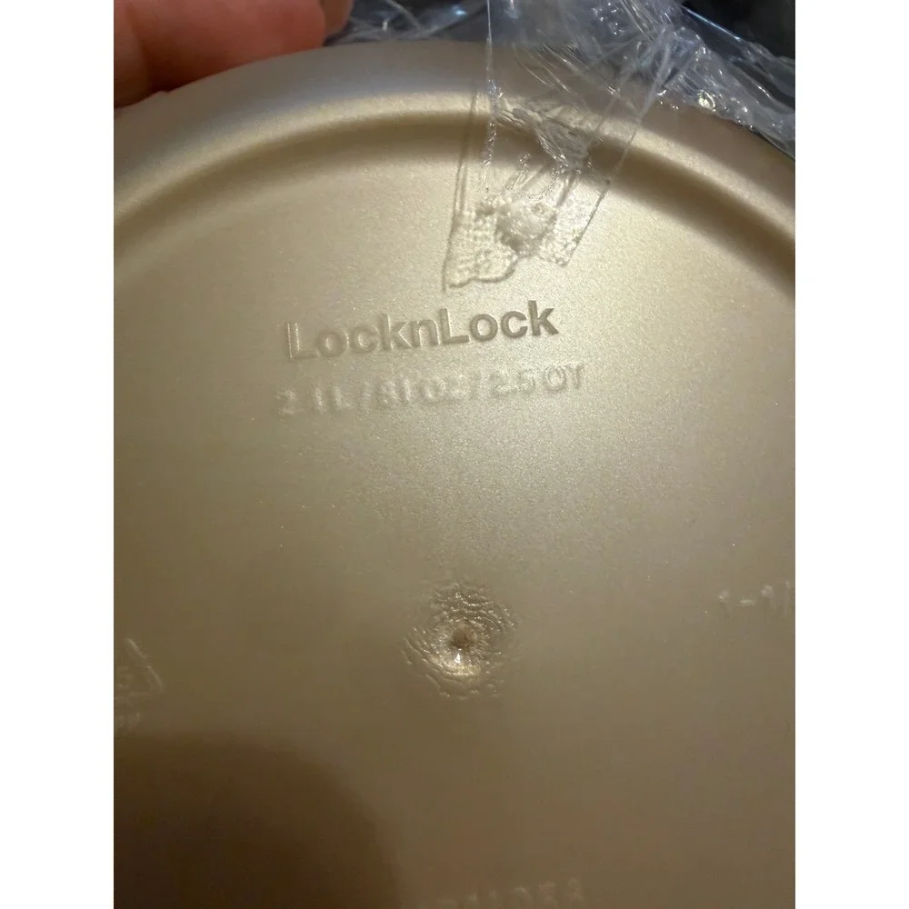 LocknLock 10 Piece Nesting Mixing Bowl Set Champagne Gold Airtight Lids Handle